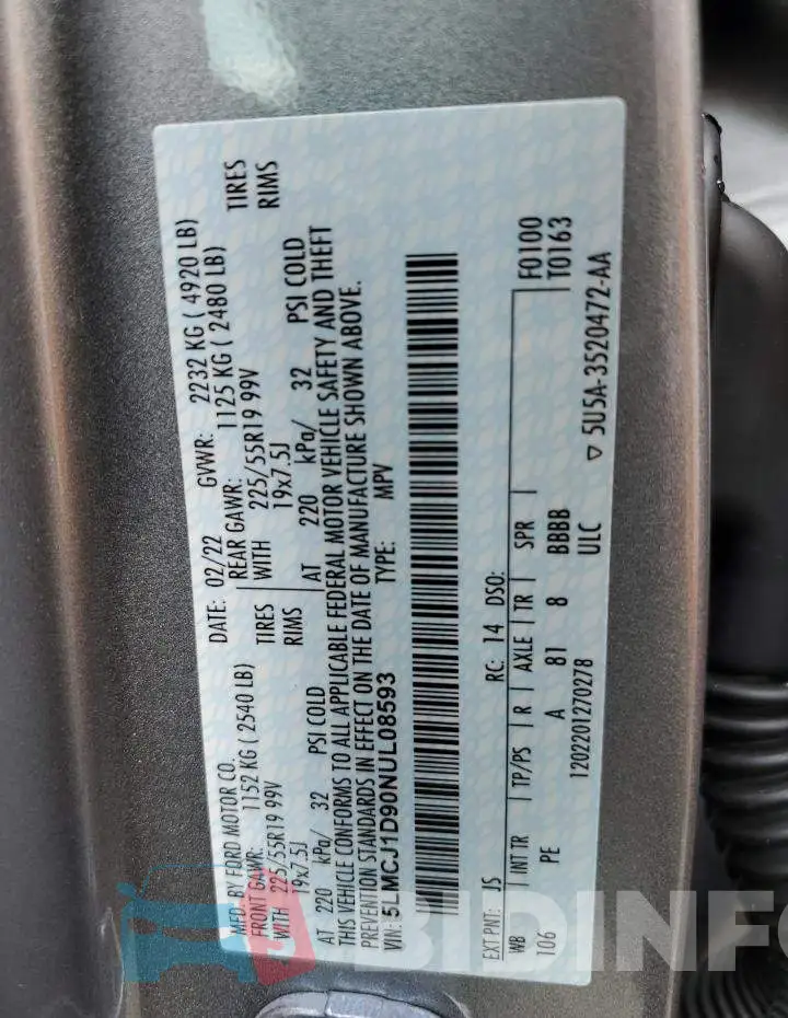 5LMCJ1D90NUL08593 Photo# 12