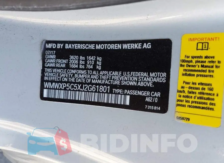 WMWXP5C5XJ2G61801 Photo# 12