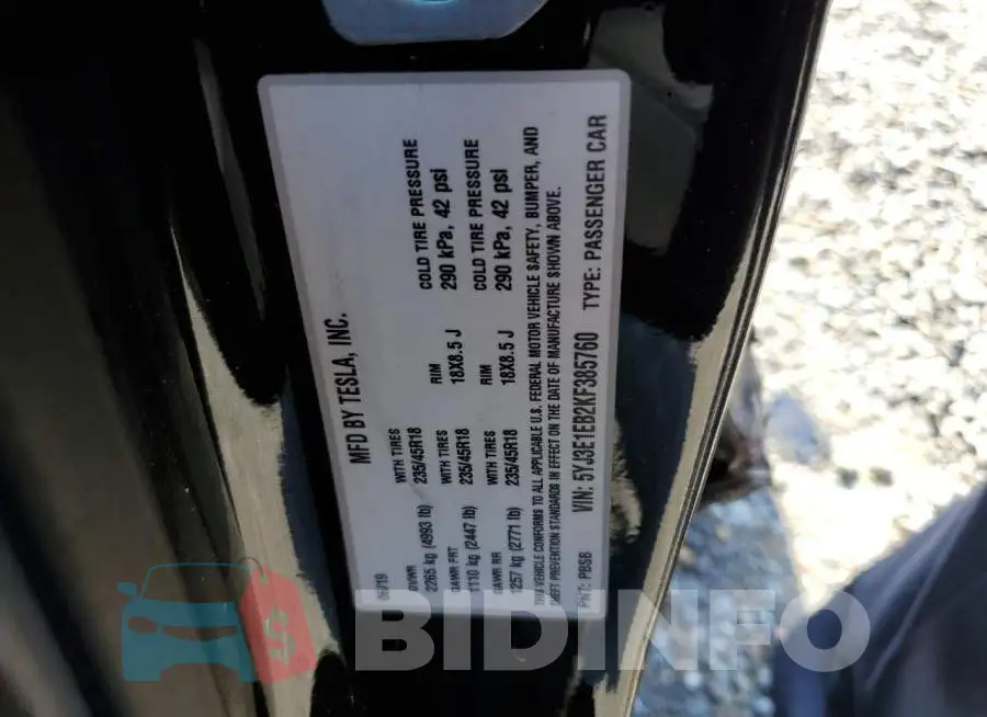 5YJ3E1EB2KF385760 Photo# 12