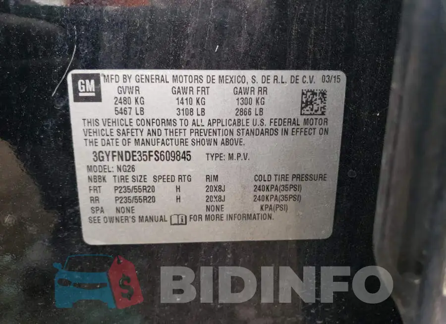 3GYFNDE35FS609845 Photo# 12