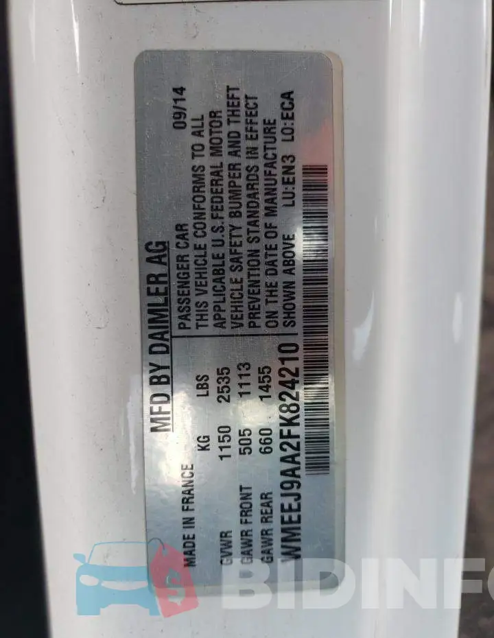 WMEEJ9AA2FK824210 Photo# 12