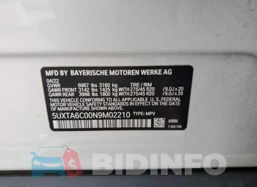 5UXTA6C00N9M02210 Photo# 12