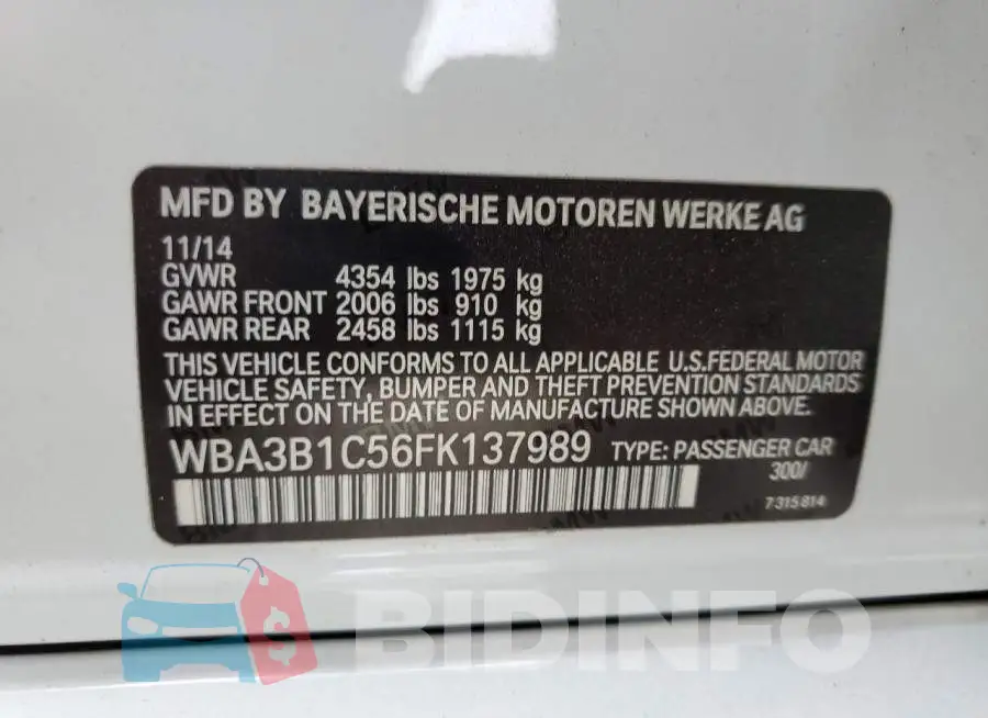 WBA3B1C56FK137989 Photo# 13