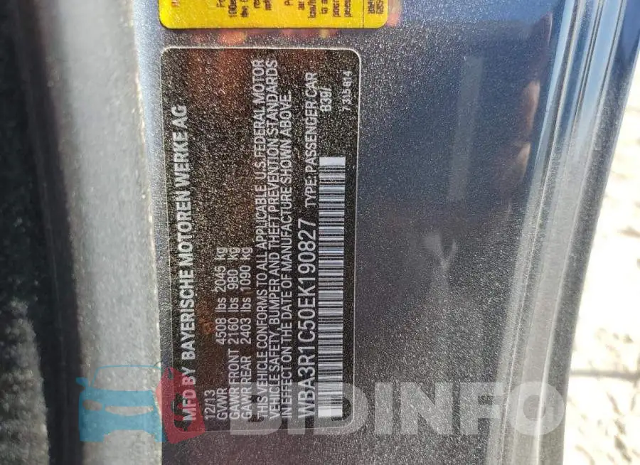 WBA3R1C50EK190827 Photo# 12