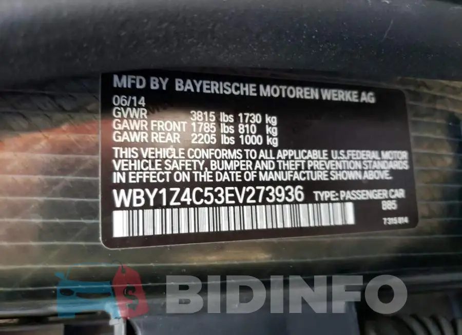 WBY1Z4C53EV273936 Photo# 12