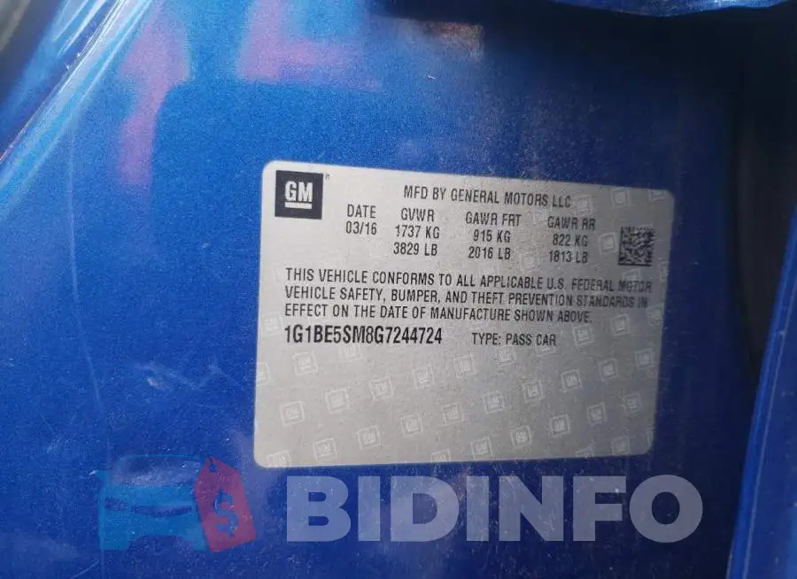 1G1BE5SM8G7244724 Photo# 12