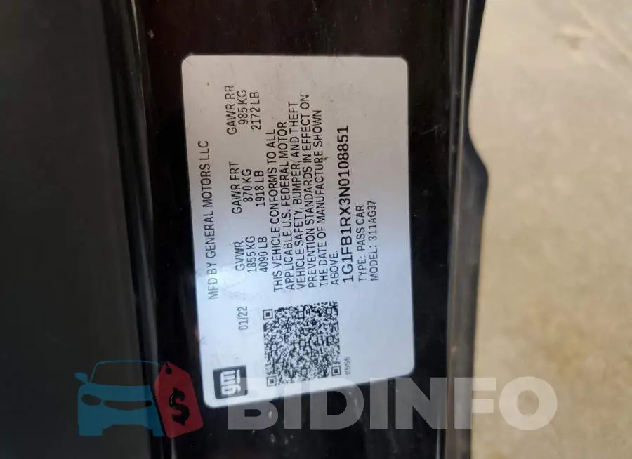 1G1FB1RX3N0108851 Photo# 13
