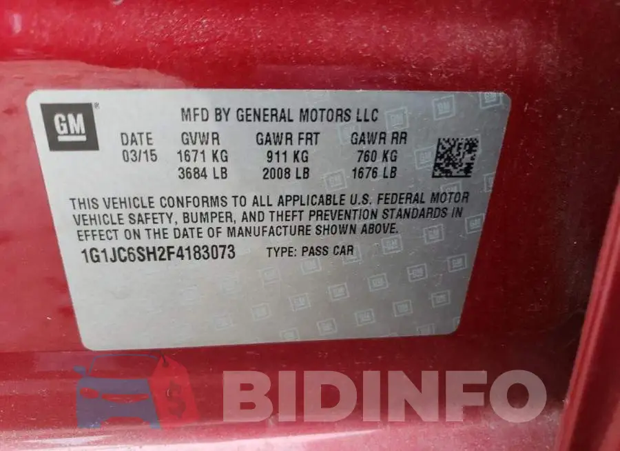 1G1JC6SH2F4183073 Photo# 13