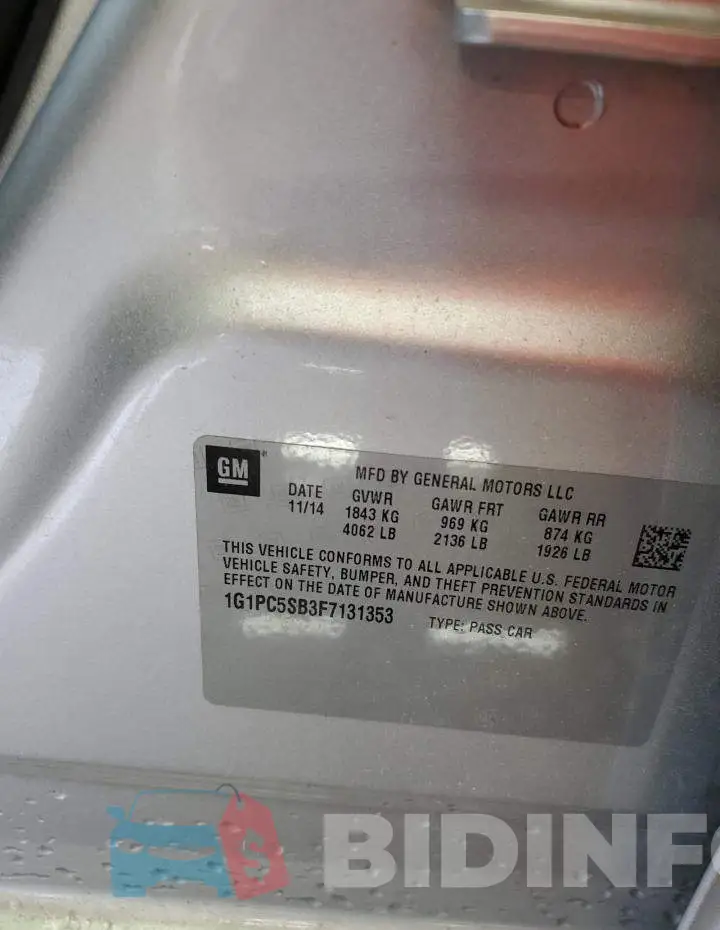 1G1PC5SB3F7131353 Photo# 12