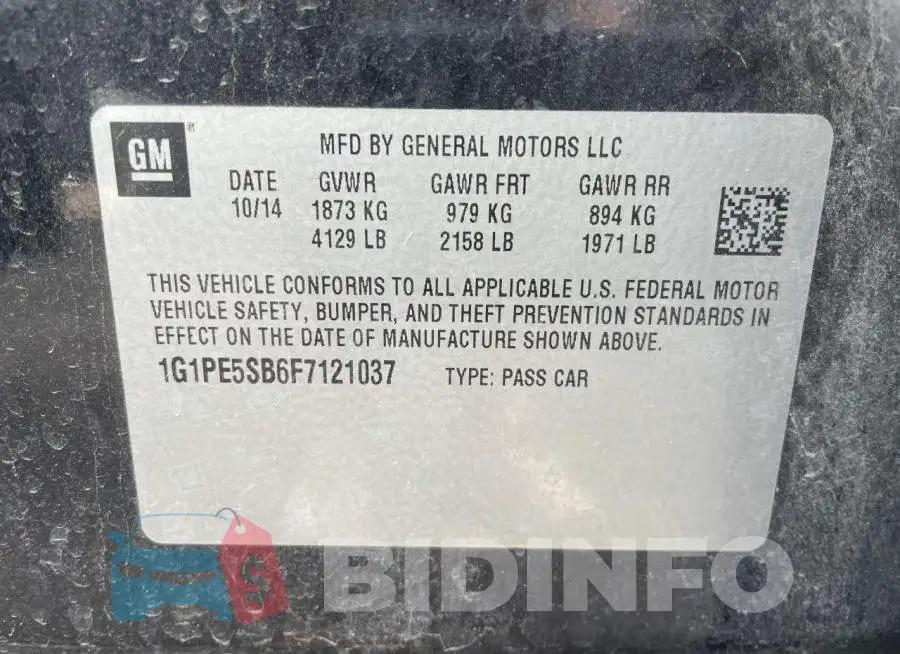 1G1PE5SB6F7121037 Photo# 10