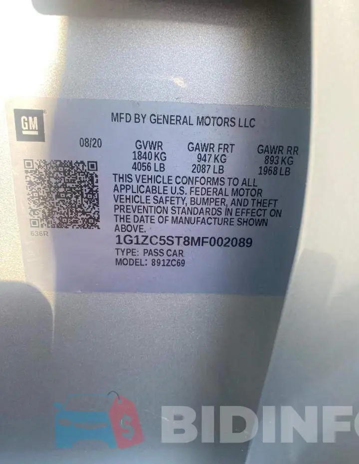 1G1ZC5ST8MF002089 Photo# 10