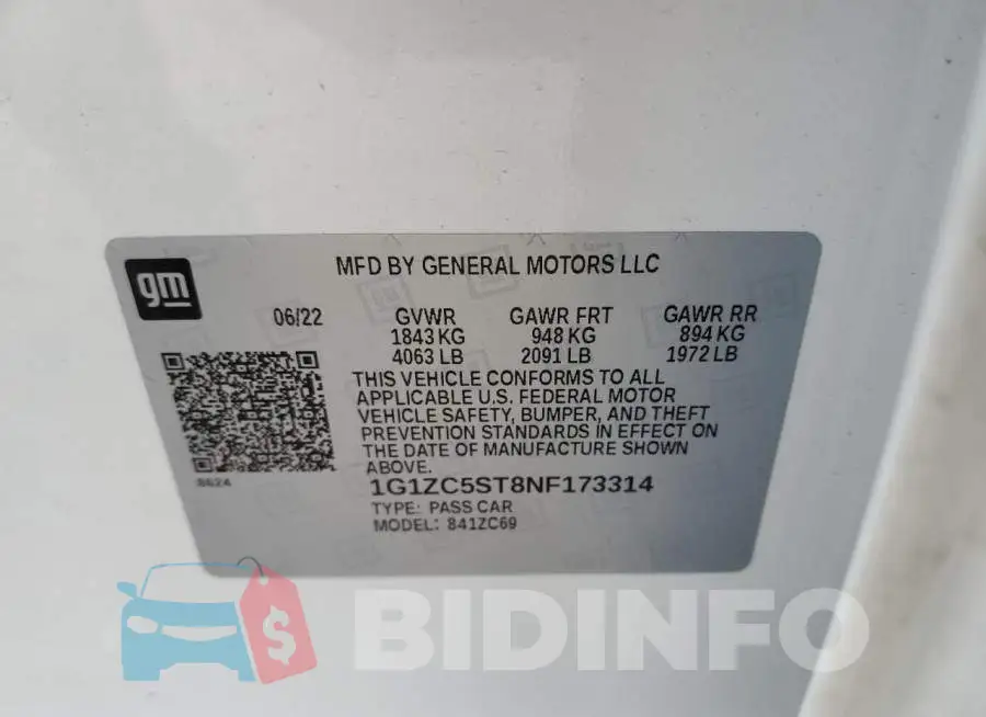 1G1ZC5ST8NF173314 Photo# 12