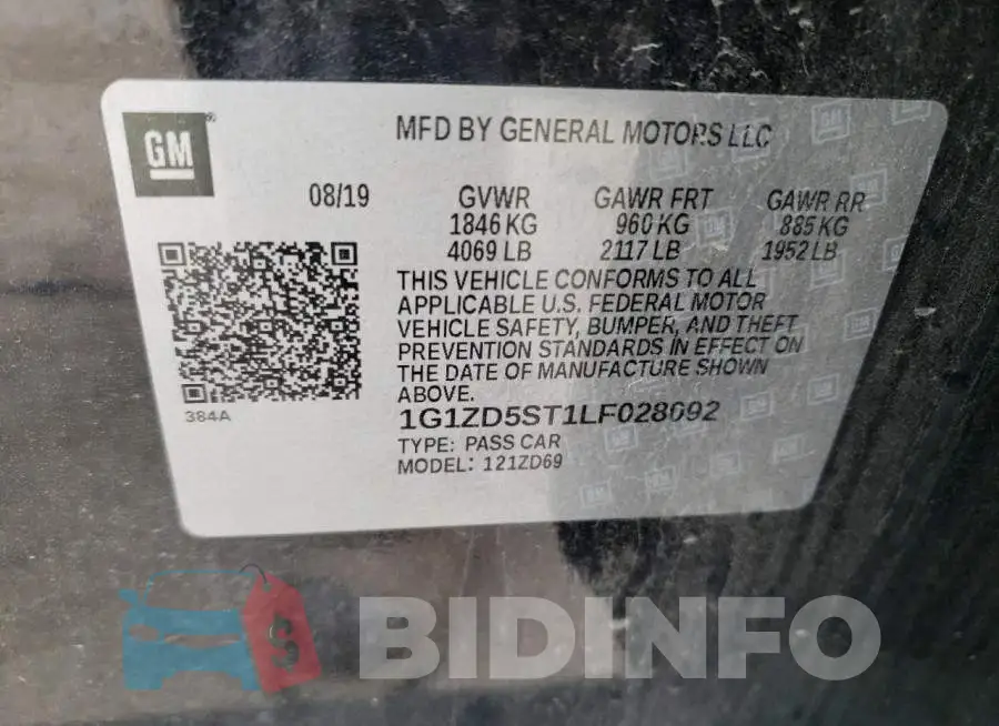 1G1ZD5ST1LF028092 Photo# 13