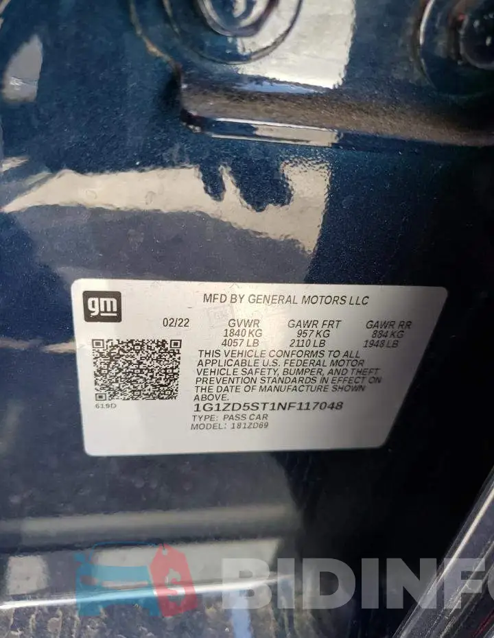 1G1ZD5ST1NF117048 Photo# 12
