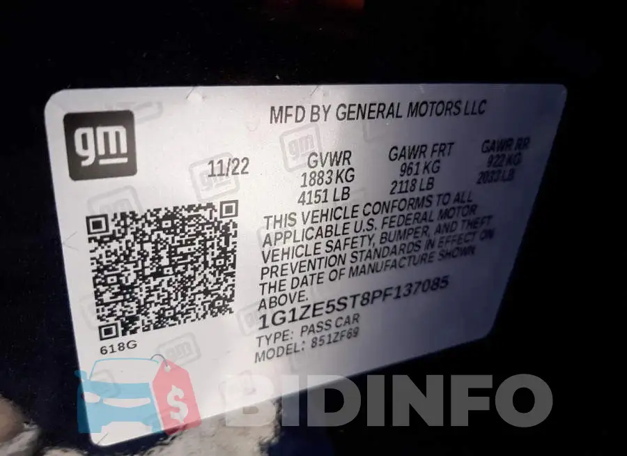 1G1ZE5ST8PF137085 Photo# 13