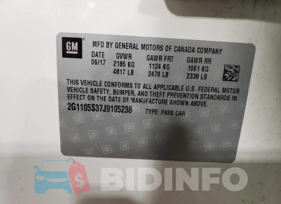 2G1105S37J9105238 Photo# 13