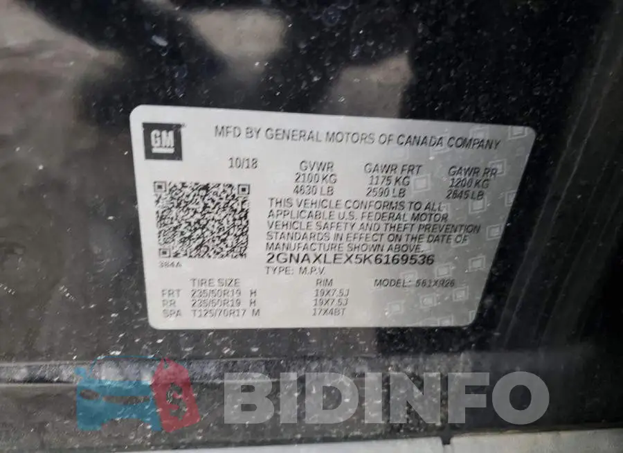 2GNAXLEX5K6169536 Photo# 12