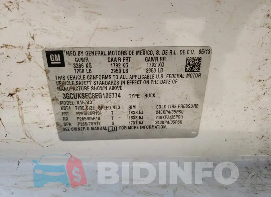 3GCUKSEC8EG106774 Photo# 12