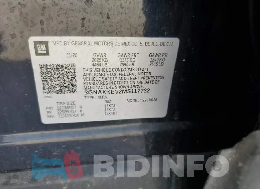 3GNAXKEV2MS117732 Photo# 12