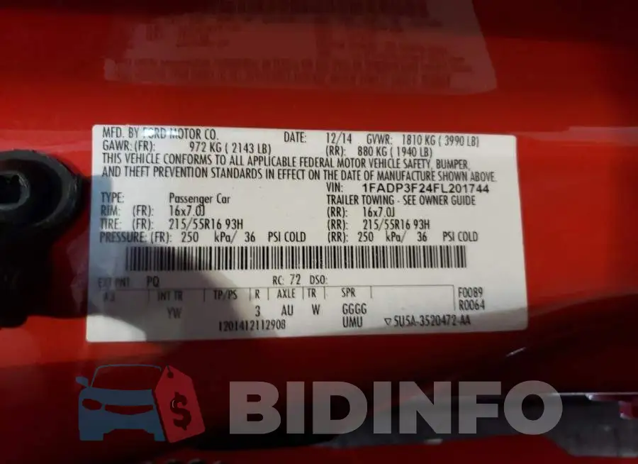 1FADP3F24FL201744 Photo# 13