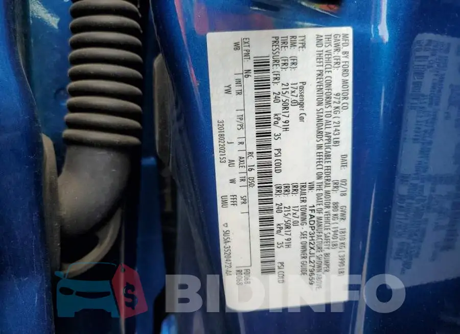 1FADP3H2XJL279659 Photo# 12