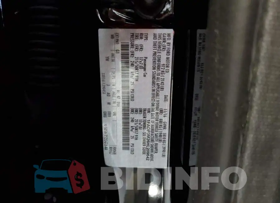 1FADP3M26HL209642 Photo# 12