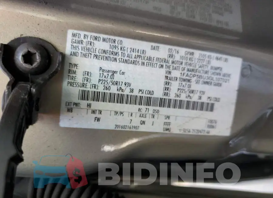 1FADP5BU3GL107021 Photo# 13