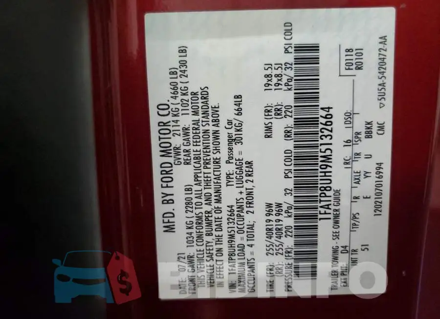 1FATP8UH9M5132664 Photo# 12