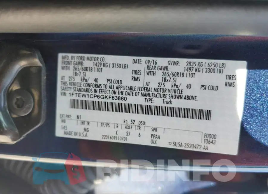 1FTEW1CP6GKF63880 Photo# 12