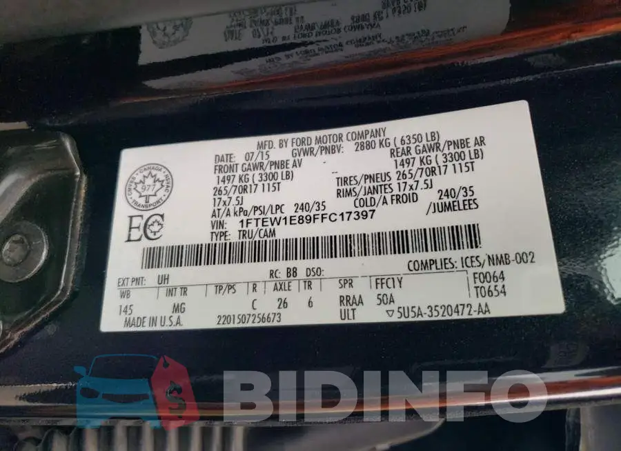 1FTEW1E89FFC17397 Photo# 12
