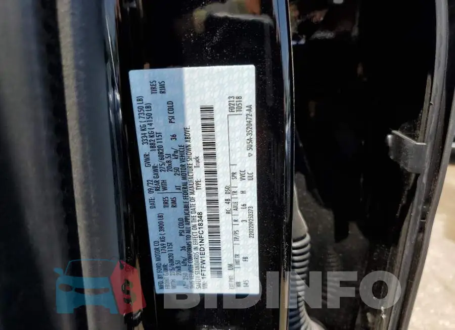 1FTFW1ED1NFC18348 Photo# 13
