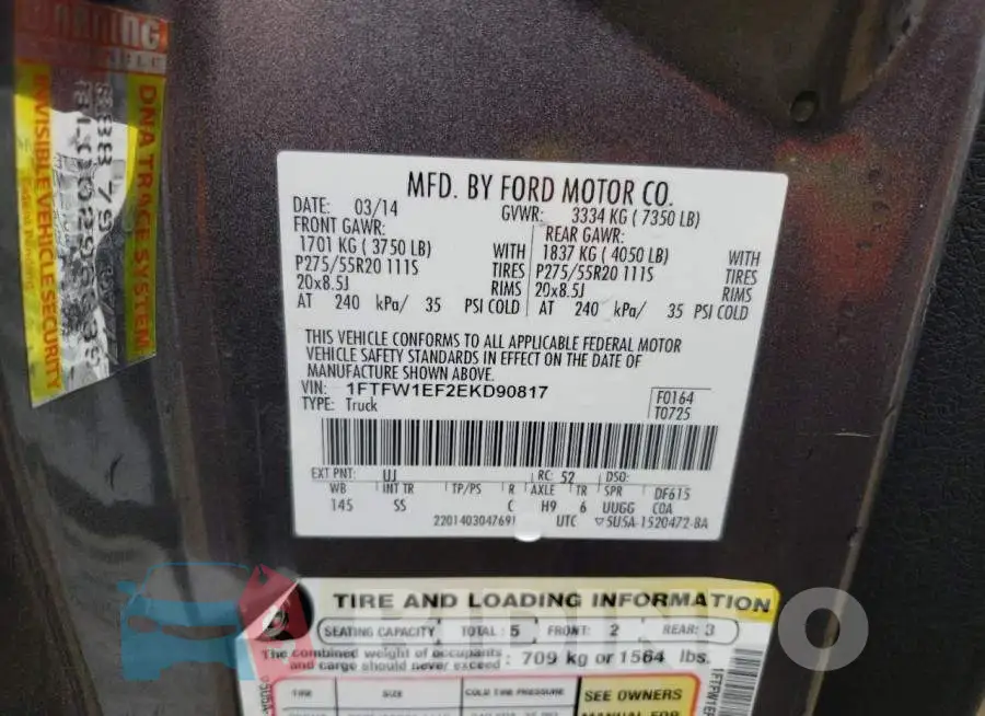 1FTFW1EF2EKD90817 Photo# 12