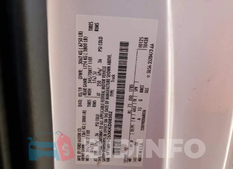 1FTMF1C53KKD08302 Photo# 12