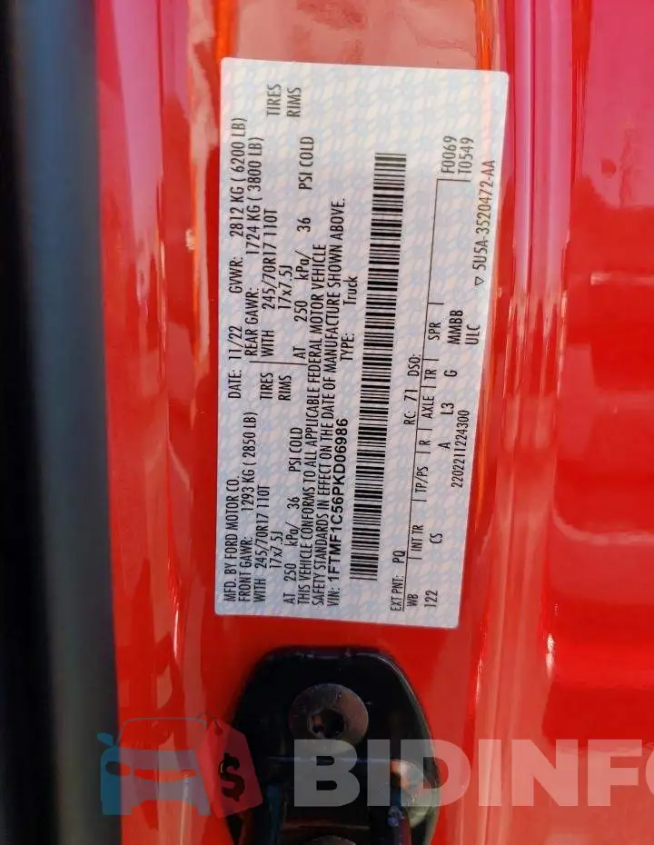 1FTMF1C56PKD06986 Photo# 12