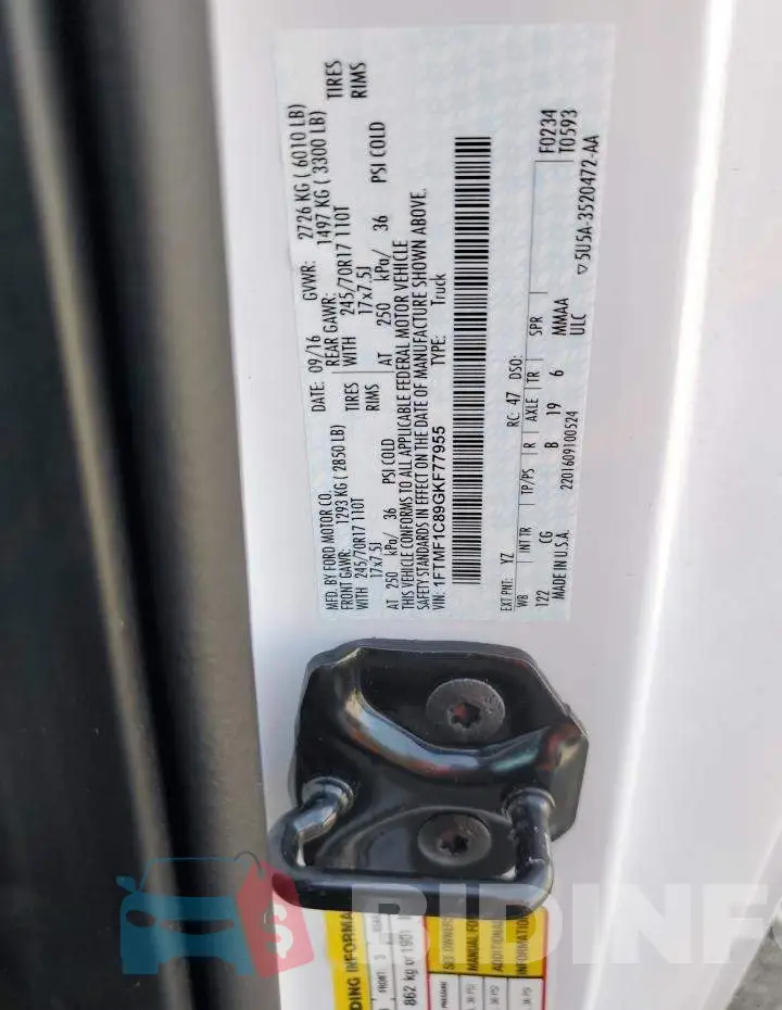 1FTMF1C89GKF77955 Photo# 12