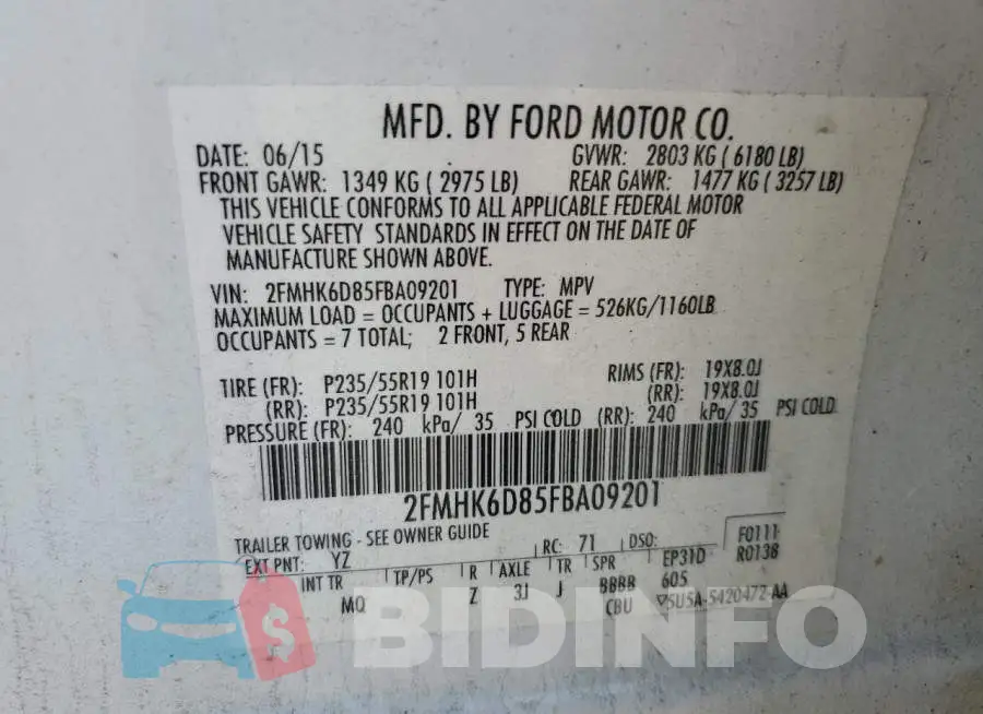 2FMHK6D85FBA09201 Photo# 13