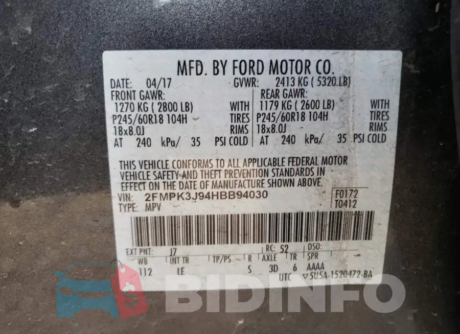 2FMPK3J94HBB94030 Photo# 13