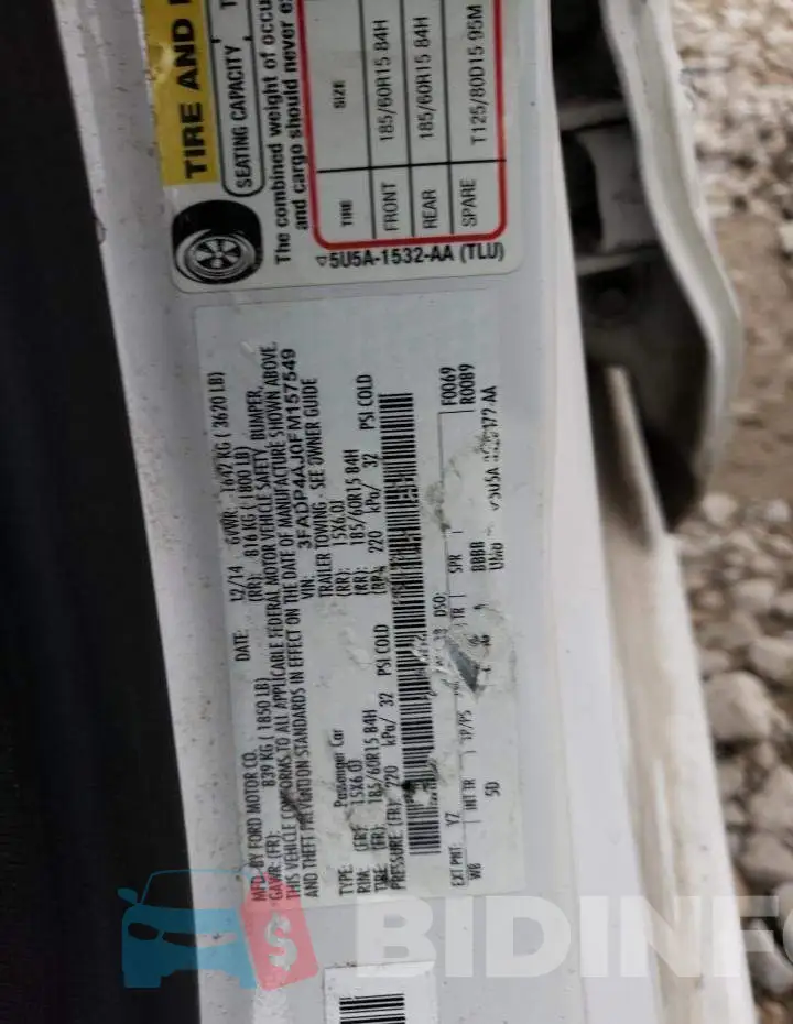 3FADP4AJ0FM157549 Photo# 12