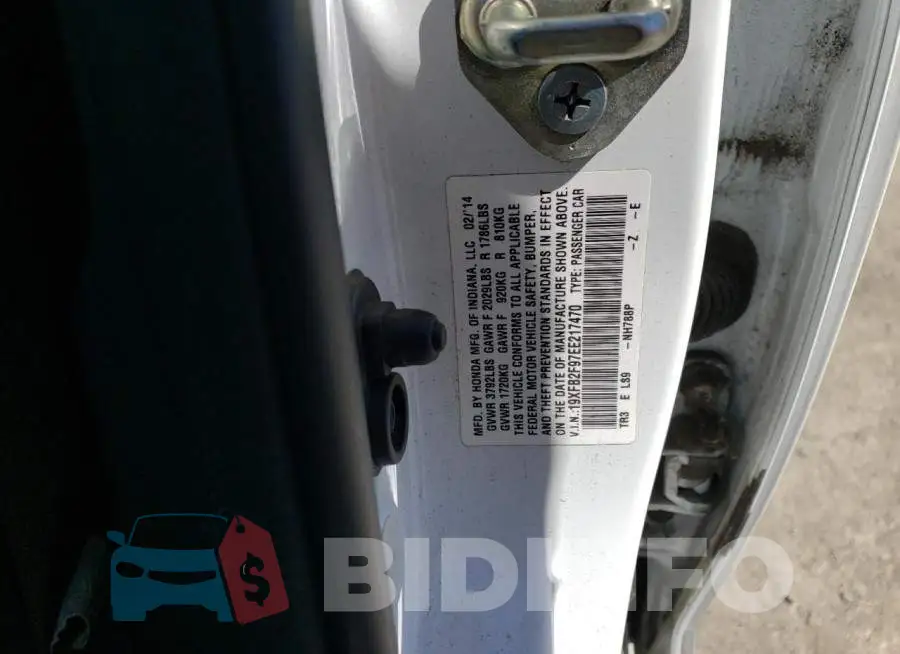 19XFB2F97EE217470 Photo# 12