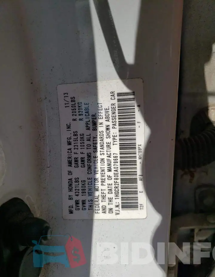 1HGCR2F80EA079667 Photo# 12