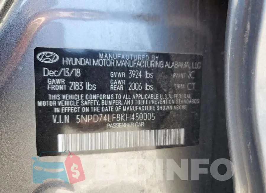 5NPD74LF8KH450005 Photo# 12