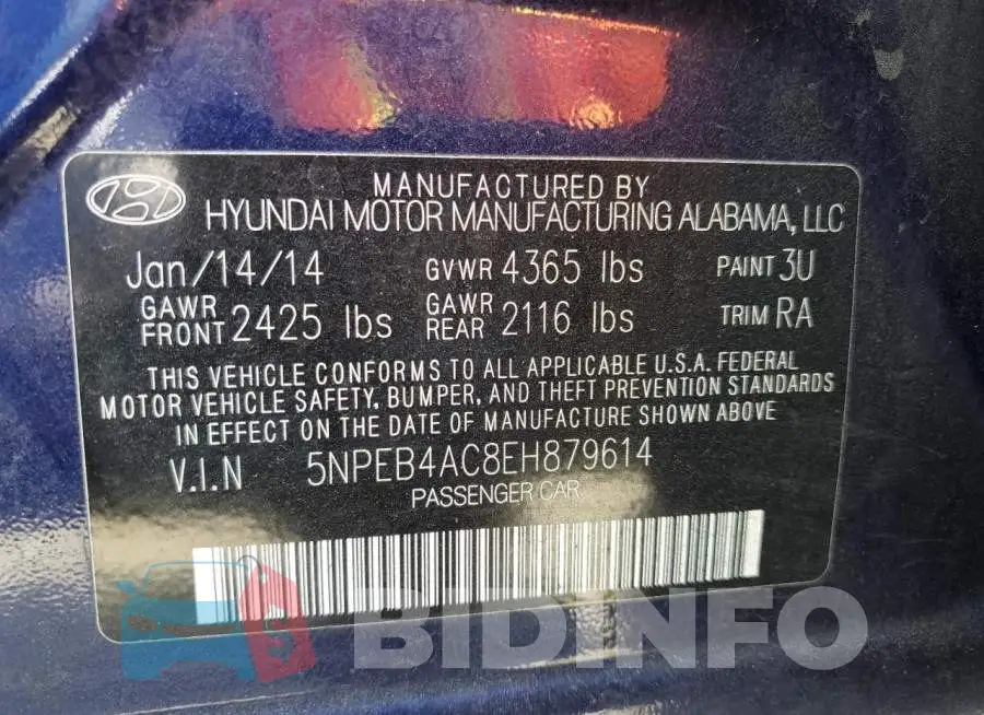 5NPEB4AC8EH879614 Photo# 12