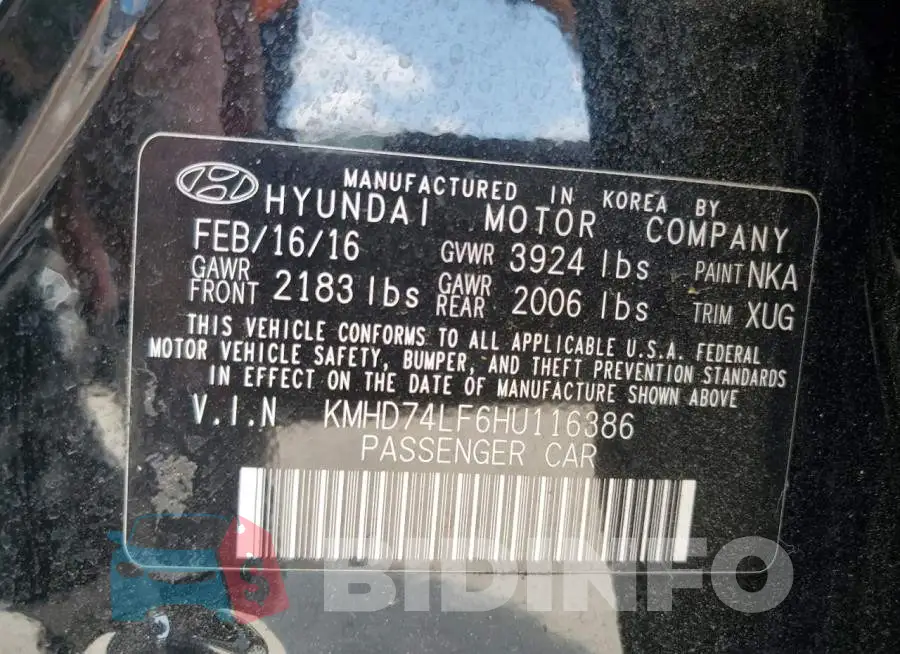 KMHD74LF6HU116386 Photo# 12