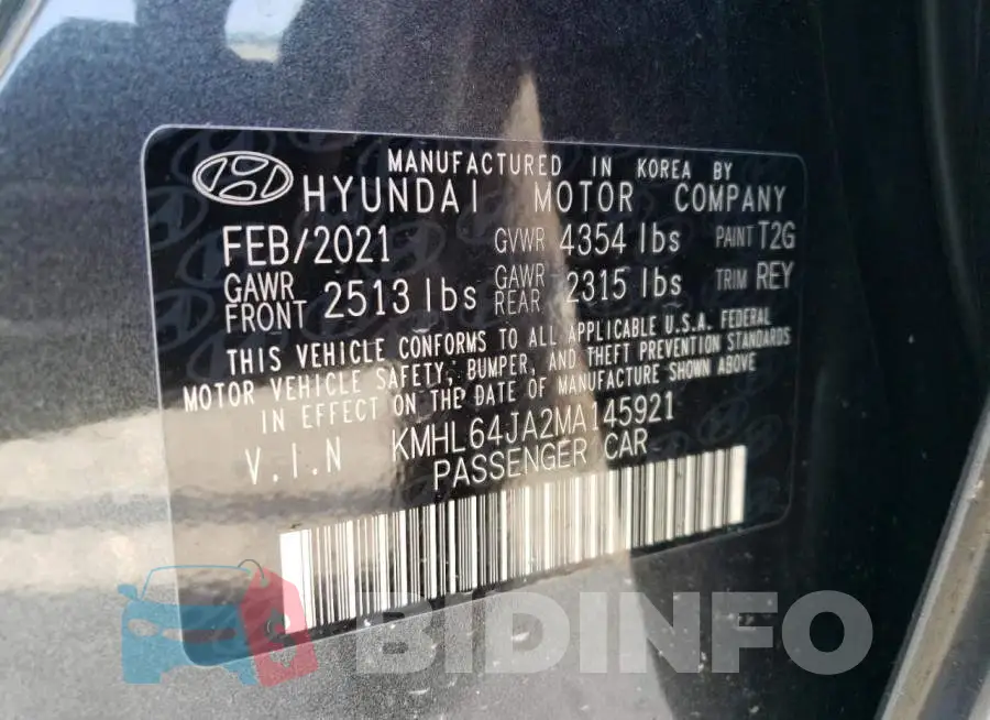 KMHL64JA2MA145921 Photo# 12