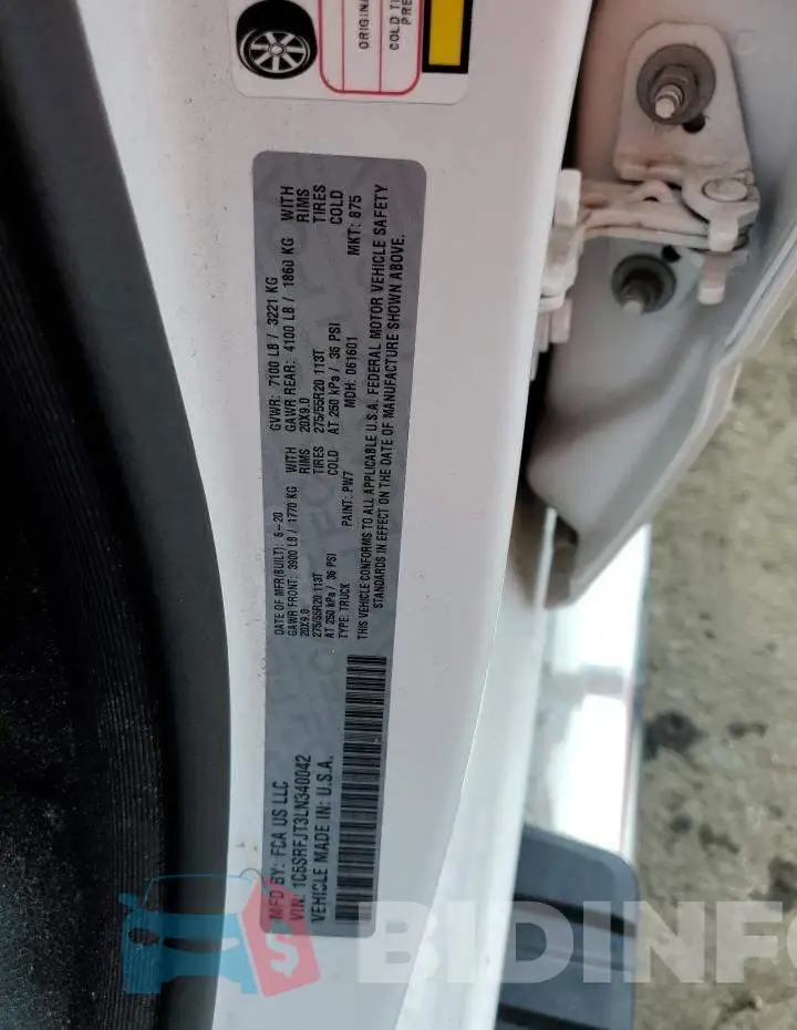 1C6SRFJT3LN340042 Photo# 12