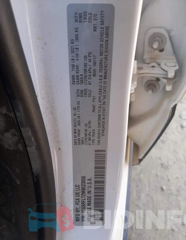 1C6SRFLT2MN523656 Photo# 12