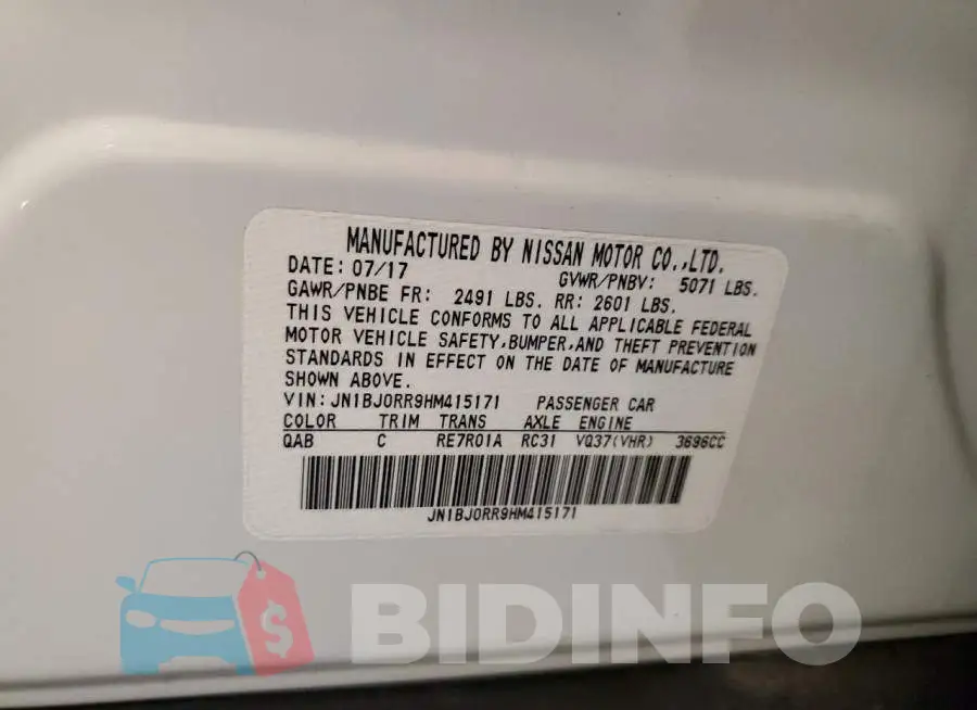 JN1BJ0RR9HM415171 Photo# 12