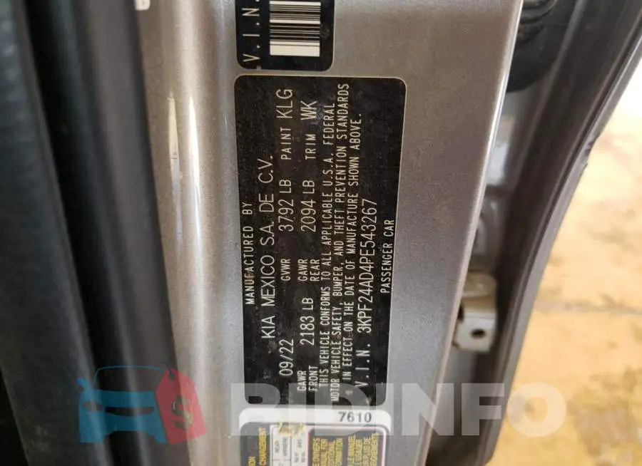 3KPF24AD4PE543267 Photo# 13