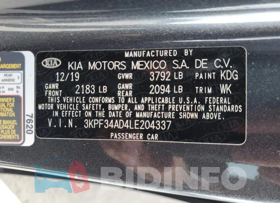 3KPF34AD4LE204337 Photo# 12