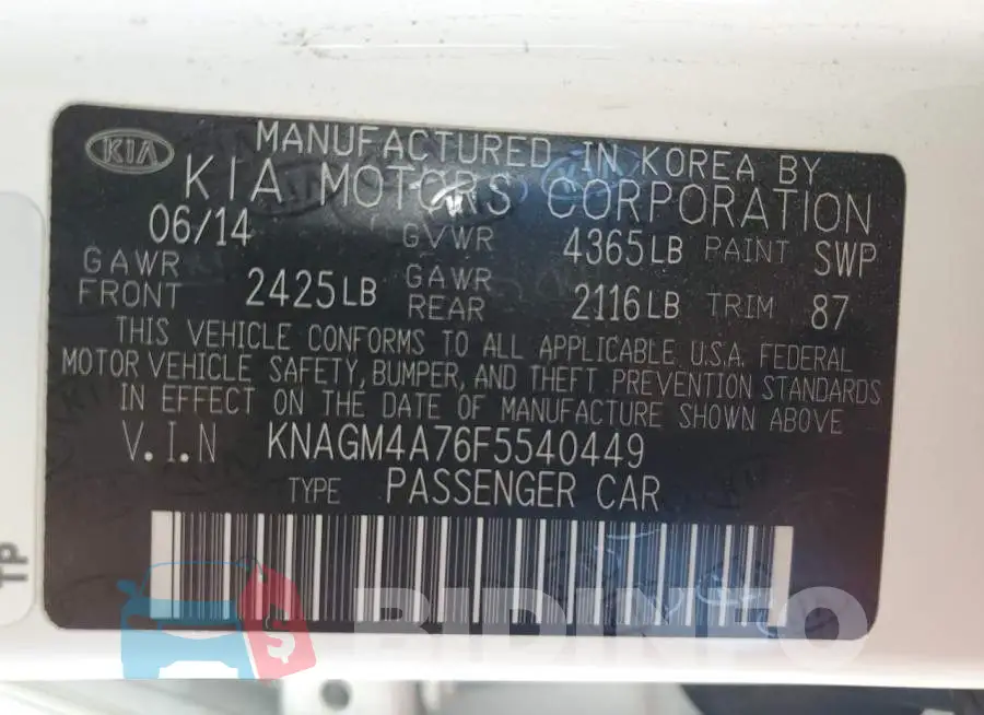 KNAGM4A76F5540449 Photo# 12